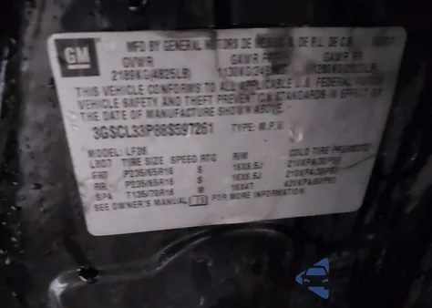 2008 Saturn Vue Xe from USA, damaged, VIN 3GSCL33P88S597261